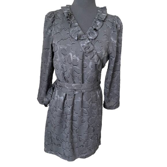 New ~ MADEWELL ~ Comfy Button Wrap Dress~Sz PM ~ Gorgeous! Black~ - Picture 4 of 8